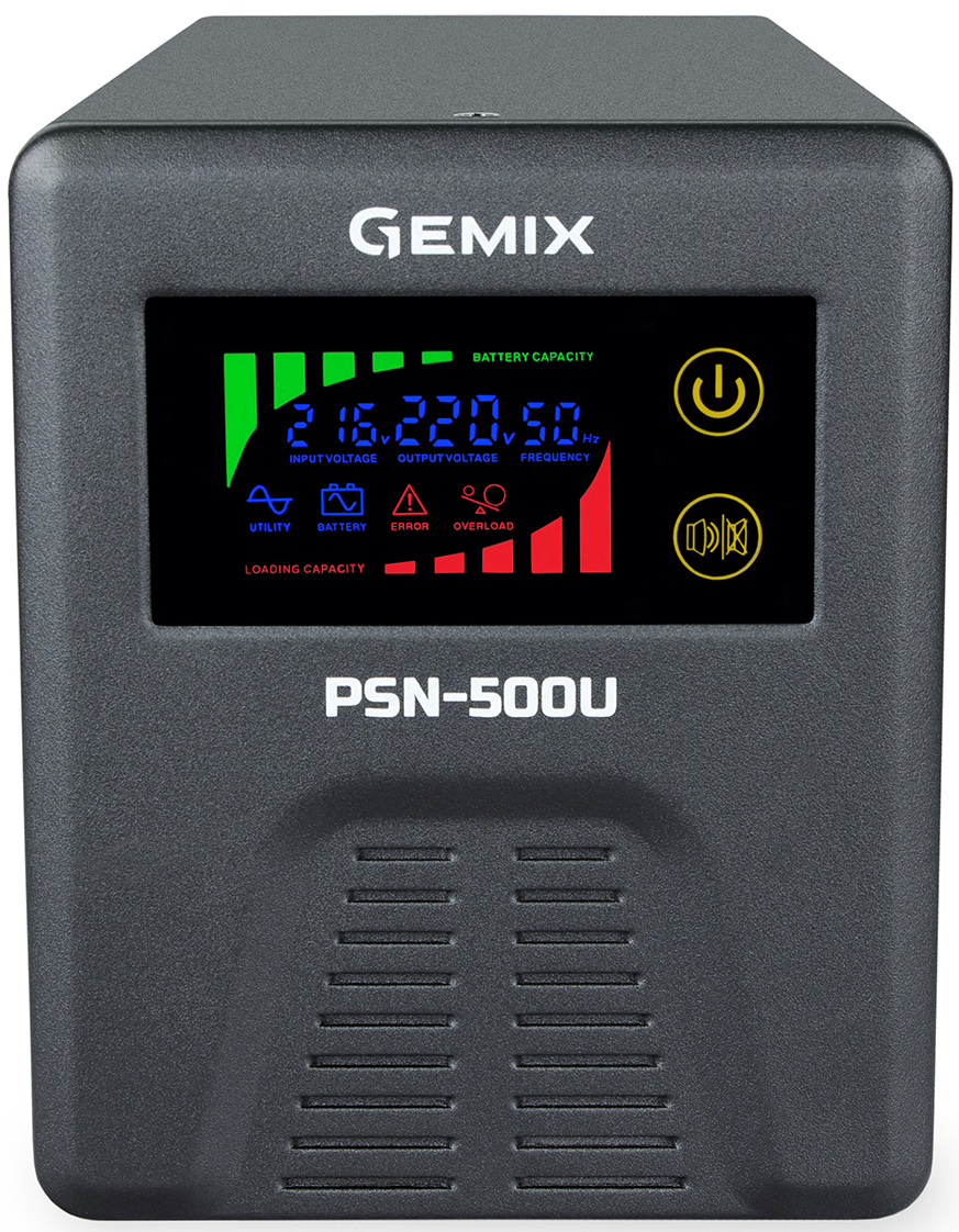 ДБЖ Gemix PSN500U 500VA/350W Schuko