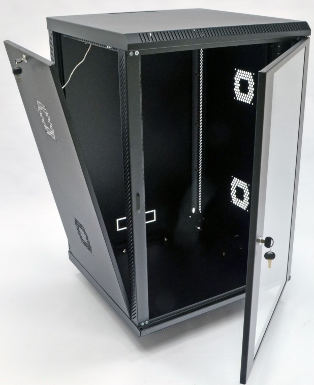 Шафа навісна CMS 18U 600х600х907 мм, акрил чорна (8412)