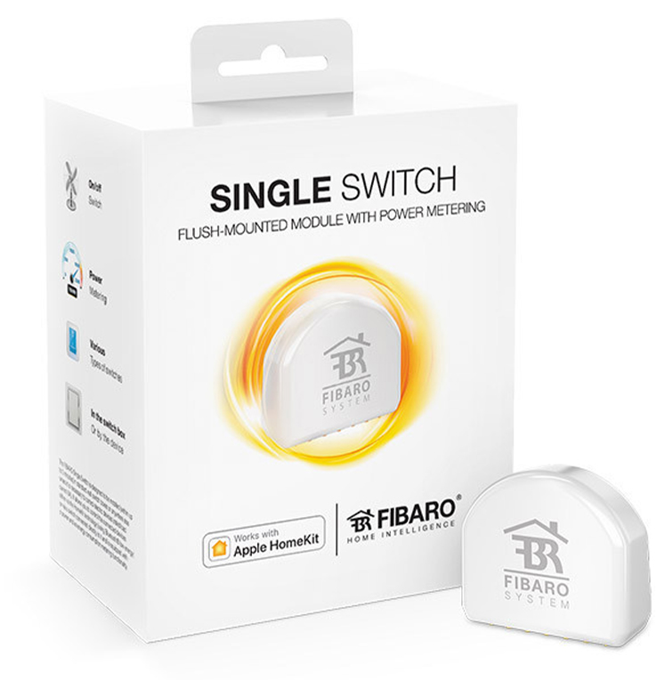 Релейний вимикач із лічильником електроенергії Fibaro Single Switch для Apple HomeKit (FGBHS-213)