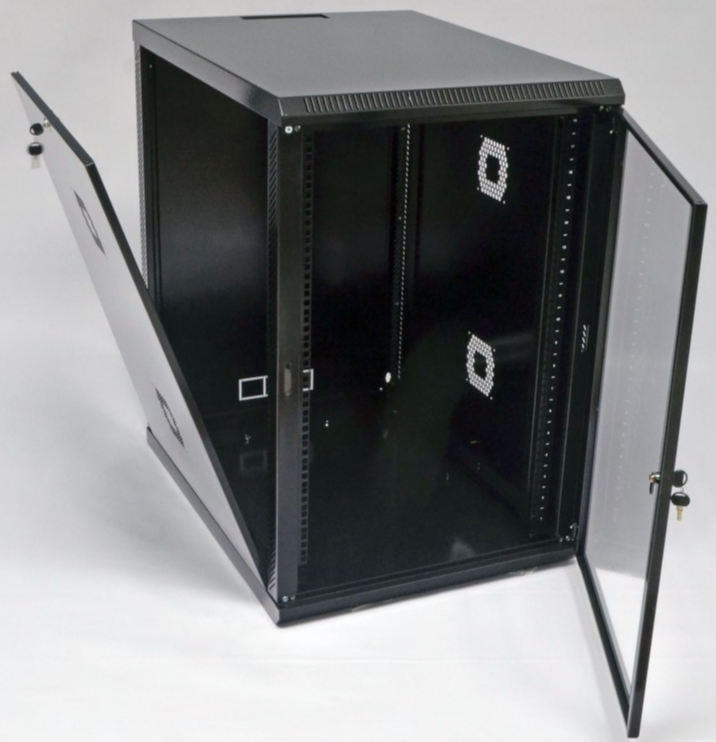 Шафа навісна CMS 18U 600х800х907 мм, акрил чорна (8414)