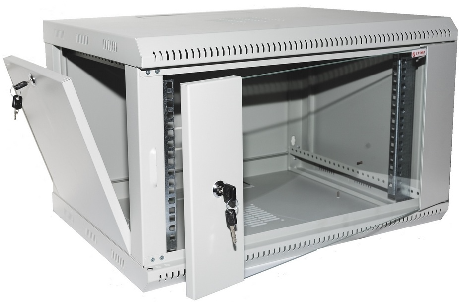 Шафа навісна ZT-net 12U-600 600х645х600 мм, скло сіра (8418)