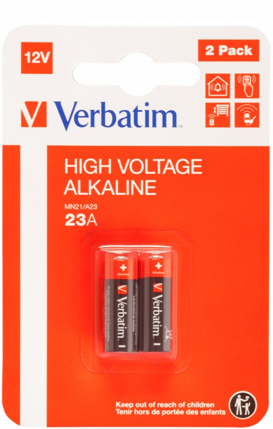 Батарейки лужні Verbatim 23AF (12V 2 шт) (49940)