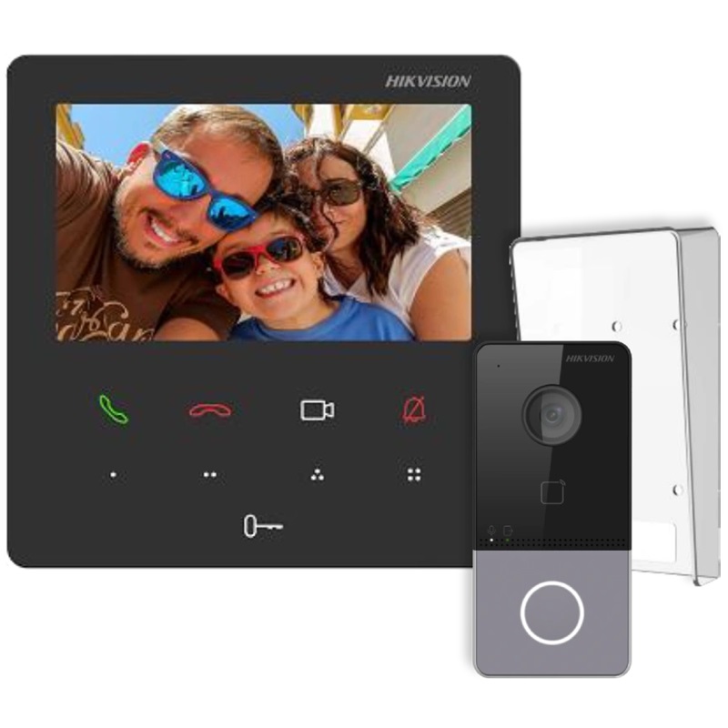 Комплект відеодомофону Hikvision DS-KH6110-WE1+DS-KV6113-WPE1(C)+DS-KABV6113-RS