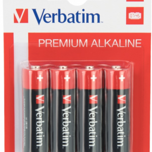 Батарейки лужні Verbatim AA (1,5V 4 шт) (49921)