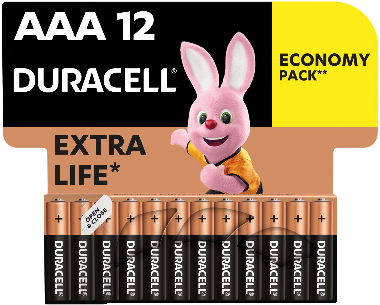 Батарейки Duracell AAA MN2400 LR03 (1,5V 12 шт) (5000394109254 / 81545432)