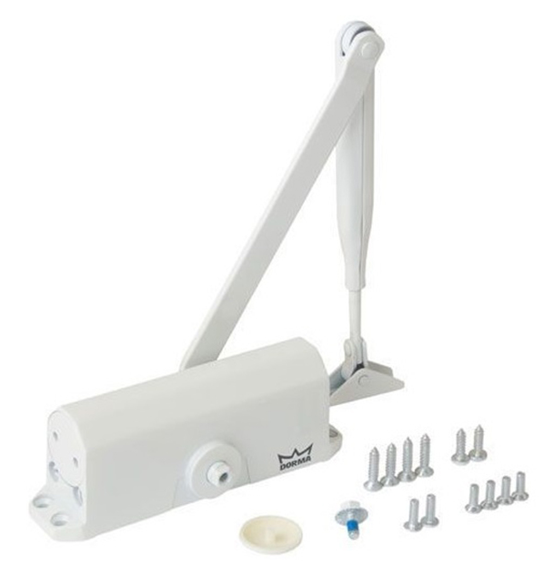 Доводчик дверний Dorma TS 77 EN 4 з ліктьової тягою White