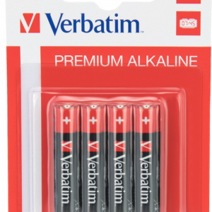 Батарейки лужні Verbatim AAA (1,5V 4 шт) (49920)