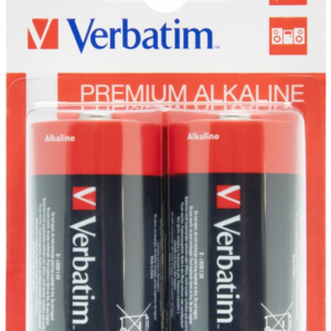 Батарейки лужні Verbatim D (1,5V 2 шт) (49923)