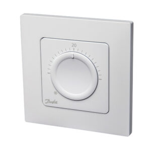 Терморегулятор Danfoss Icon Dial, дисковий, механічний, 230V, 86x86мм, In-Wall, білий, 088U1000 Danfoss 14319-1