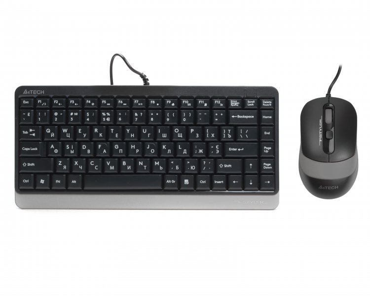 Комплект дротовий клавіатура + миша A4Tech F1110 USB Grey