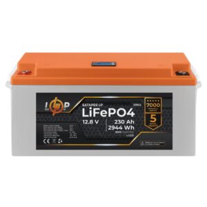 Акумулятор LogicPower LiFePO4 LCD 12V (12,8V) - 230 Ah (2944Wh) (BMS 150A/75A) пластик (20942)