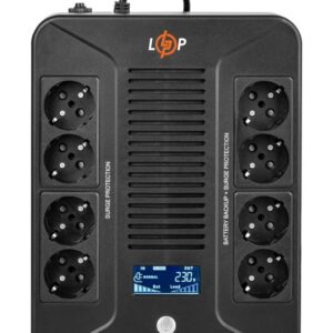 ДБЖ LogicPower LP-UL800VA-8PS (480Вт) Black (16161)