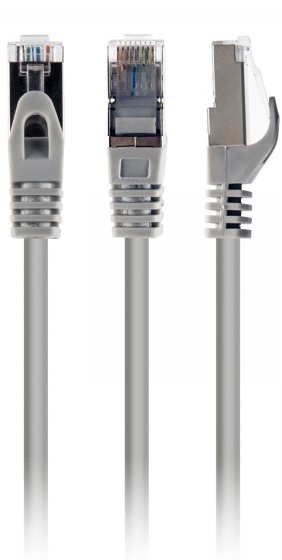 Патч-корд Cablexpert CAT6A S / FTP 1.5 м, литий, штекер із клямкою Gray (PP6A-LSZHCU-1.5M)