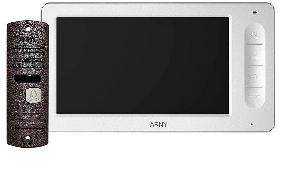 Комплект відеодомофона Arny AVD-7006 White/Dark Brown