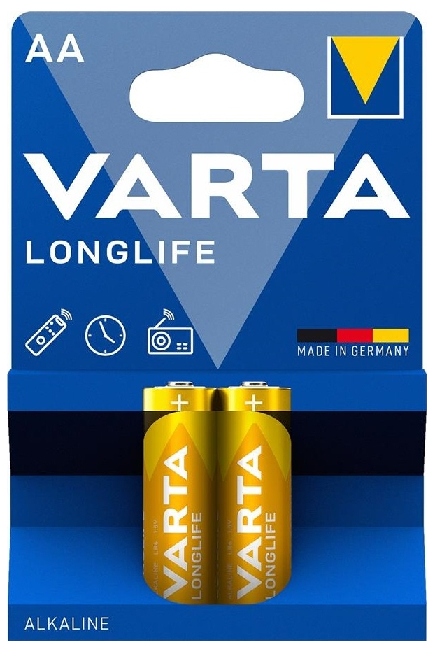 Батарейки Varta AA Longlife (1,5V 2 шт) (4106101412)
