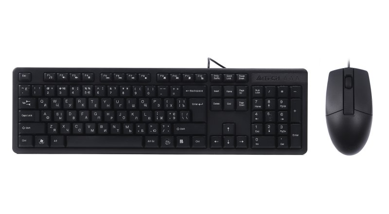 Комплект дротовий клавіатура + миша A4Tech KK-3330 Black