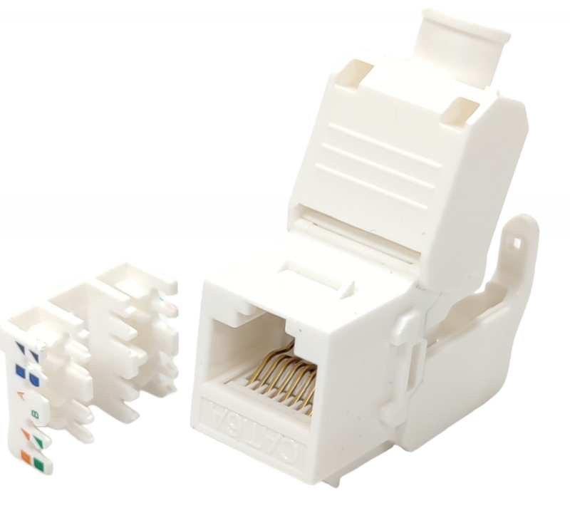 Модуль LW Keystone RJ-45 UTP cat.6а Slim безінструментальний White (LW-KJ6A-04-C6A)