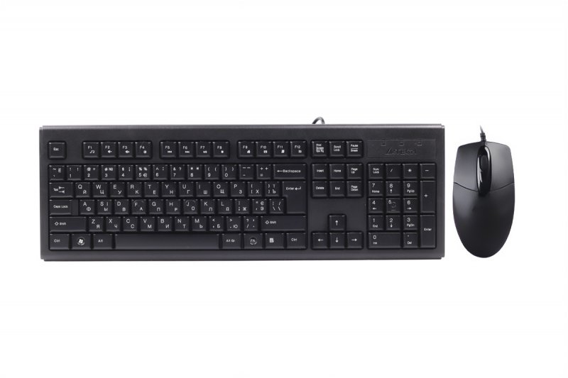 Комплект дротовий клавіатура + миша A4Tech KR-8572S Black