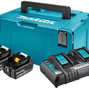 Комплект Makita 2 x LXT BL1860B 18В 6Ah + DC18RD + Makpac3 (198077-8)