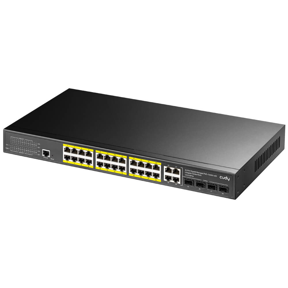 Комутатор Cudy GS2028PS4-300W L2 Black (73-00540)