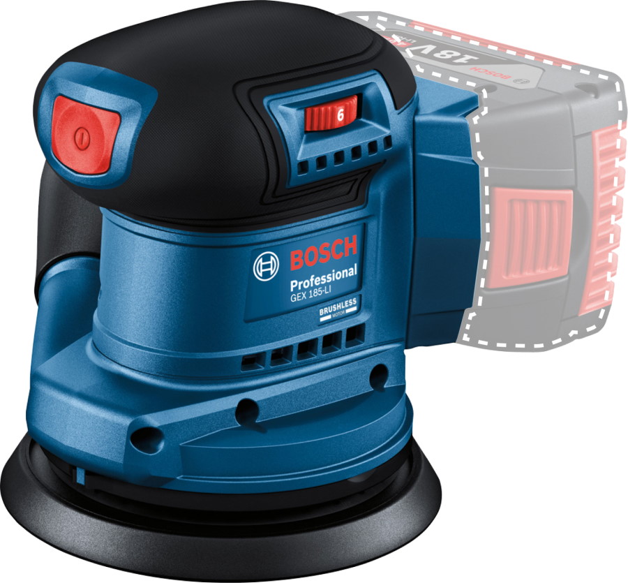 Шліфувальна машина (болгарка) Bosch GEX 185-LI Blue (0.601.3A5.020)