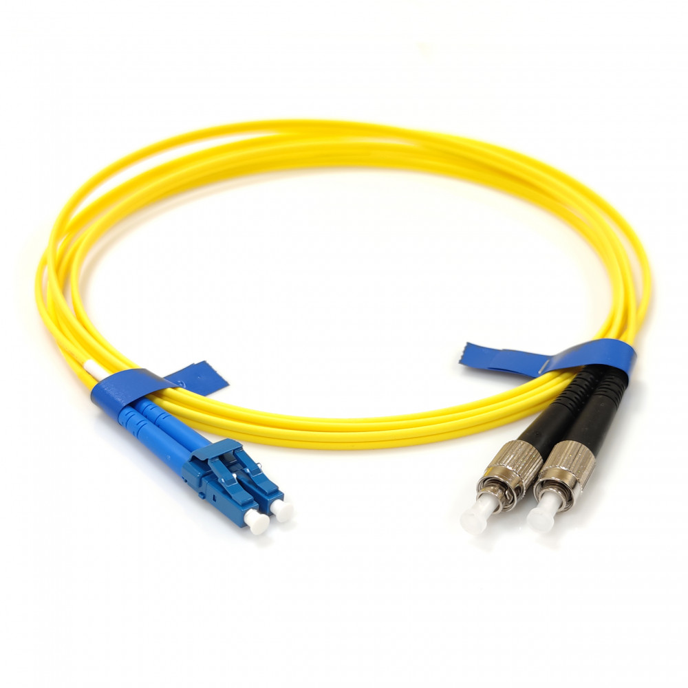 Патч-корд оптичний CMS FC/UPC - LC/UPC SM 3 м duplex Yellow (UPC-3SCFC(SM)D(ON)S)