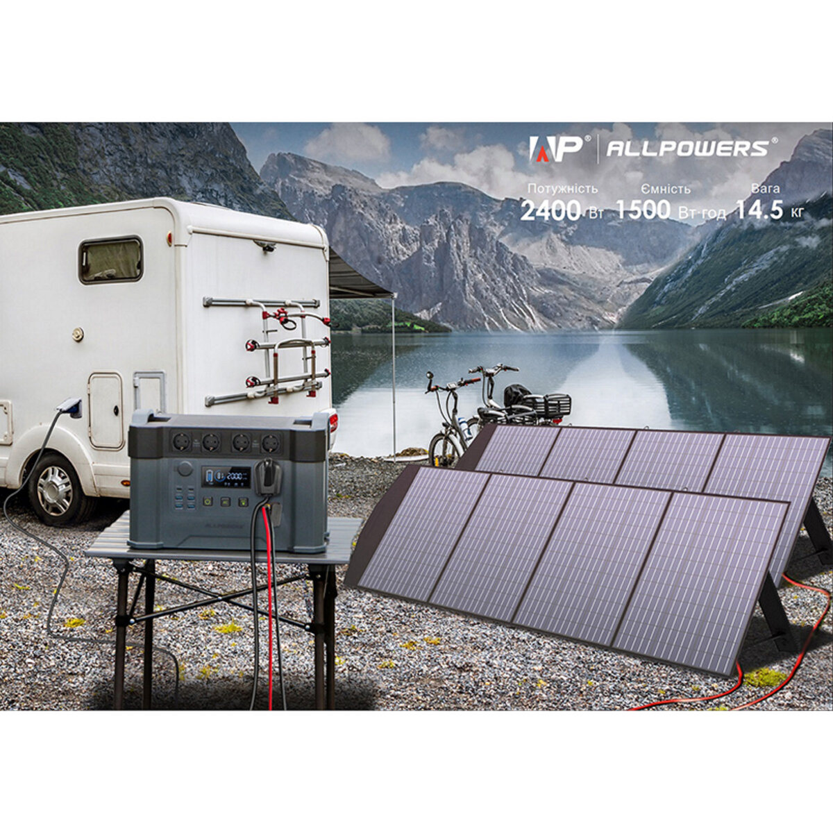 ПОРТАТИВНА ЗАРЯДНА СТАНЦІЯ ALLPOWERS S2000 PRO - Зображення 2