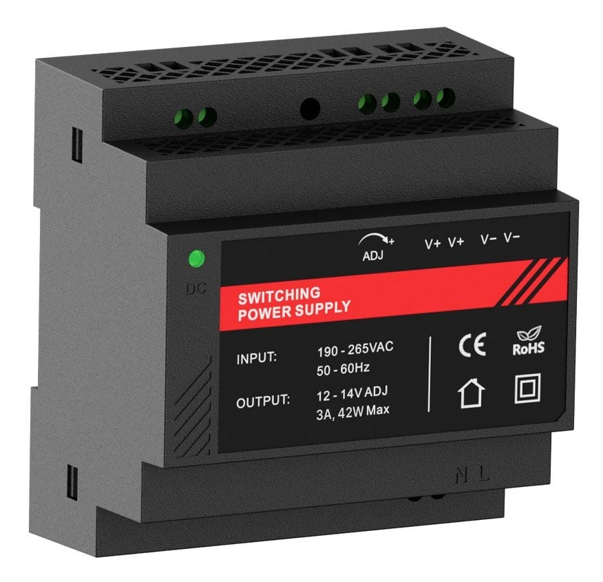 Джерело безперебійного живлення Kraft PSU-1203DIN(P) з кріпленням на DIN-рейку (43-00107)