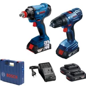 Комплект шурупокрут + гайковерт Bosch GDX180-LI + GSR 180-LI Blue (0.601.9G5.222)