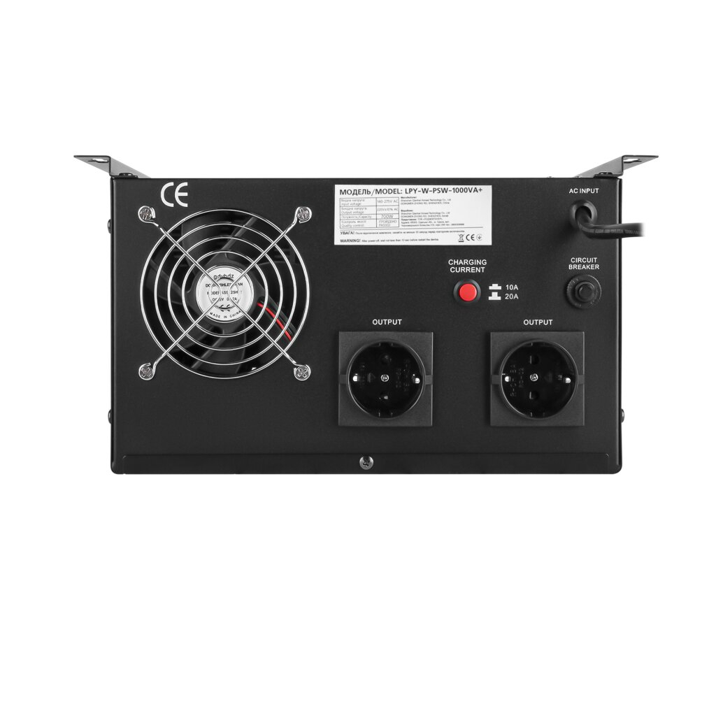 ДБЖ з правильною синусоїдою 12V LPY-W-PSW-1000VA+(700Вт)10A/20A - Зображення 2