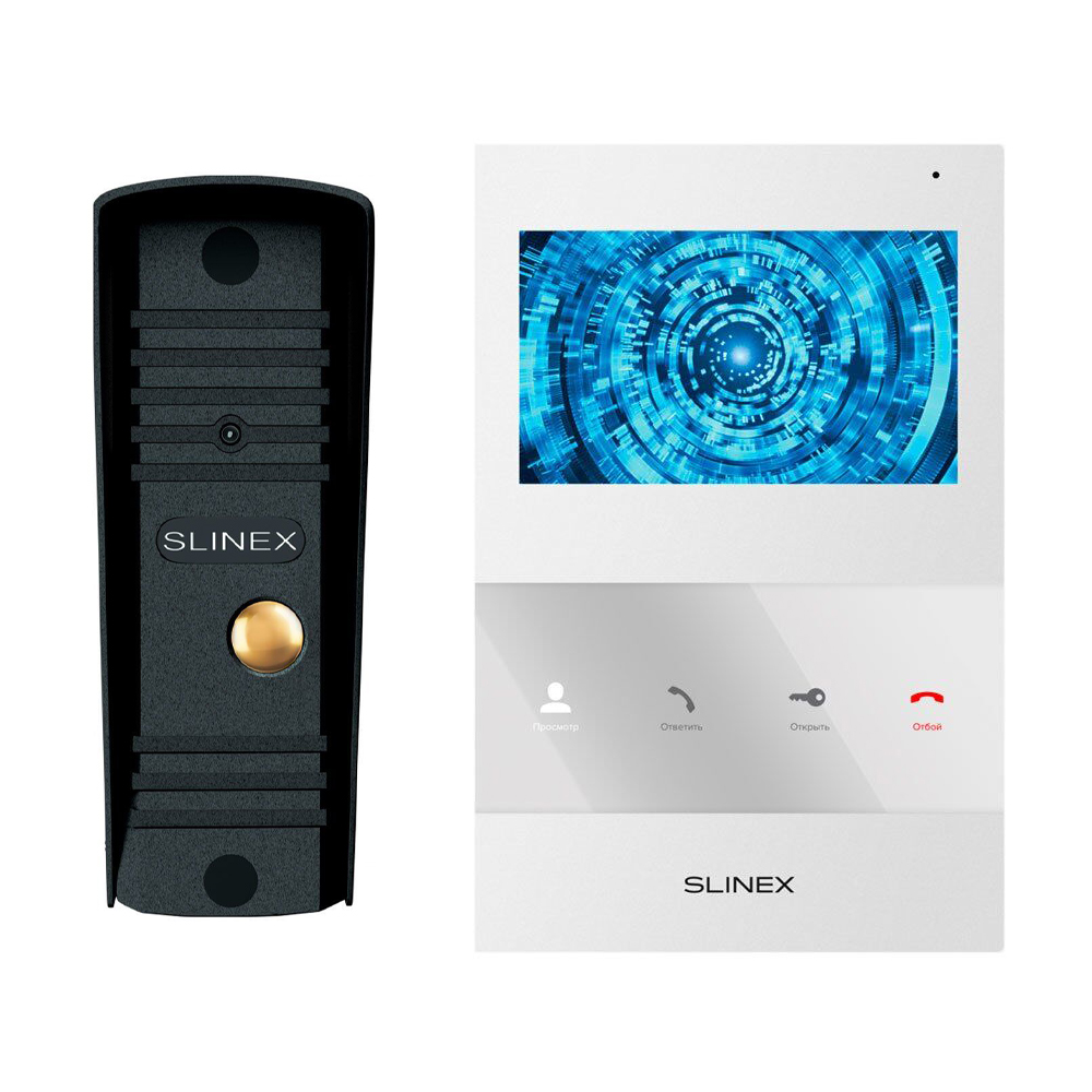 Комплект відеодомофона Slinex SQ-04 White/ML-16HR Black