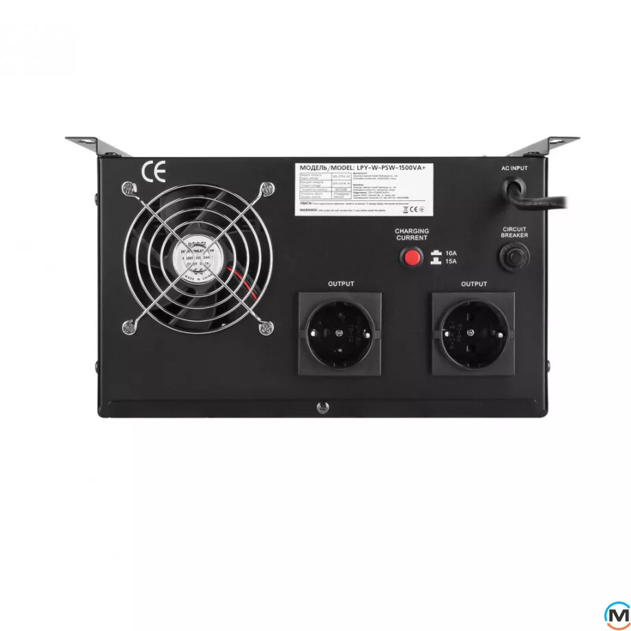 ДБЖ з правильною синусоїдою 24V LPY-W-PSW-1500VA+(1050Вт)10A/15A - Зображення 3