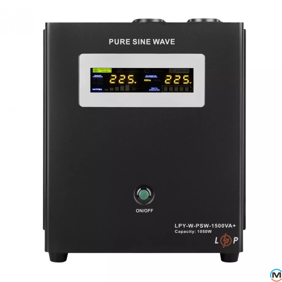ДБЖ з правильною синусоїдою 24V LPY-W-PSW-1500VA+(1050Вт)10A/15A