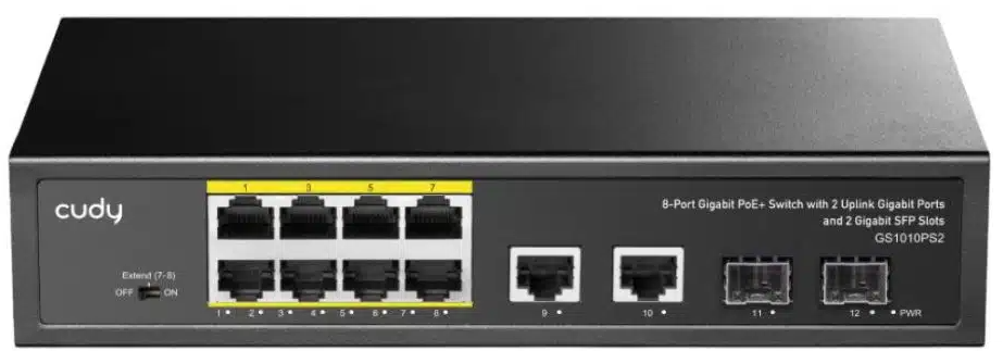 Комутатор Cudy GS1010PS2 Black (73-00541)