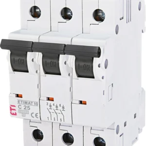 Автоматичний вимикач ETI ETIMAT 10 3p C 25А (10 kA) White (2135718)