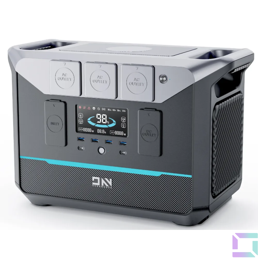 Зарядна Станція Power Station DARANENER NEO 2000, 2000W, 2073.6Wh, (648000mAh), LiFePo4 Колір EU plug