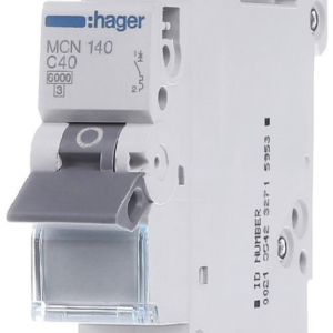Автоматичний вимикач Hager MCN140 (1п, 6kA, C, 40A, 1м)
