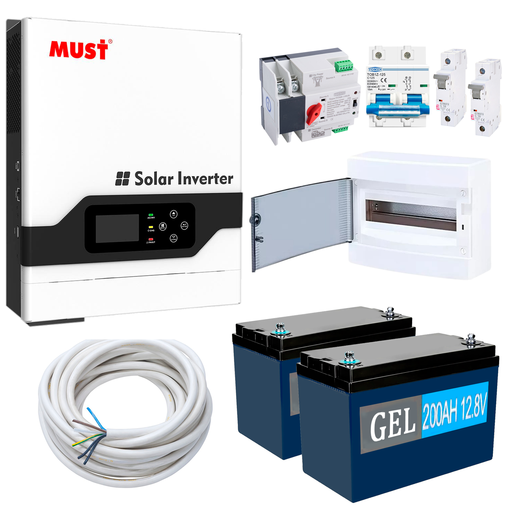 Комплект резервного живлення Must Рower PV18-3224VPM 3200W (АКБ 2 х GEL 2400Wh)