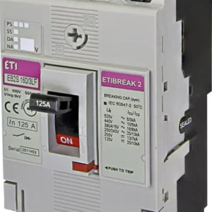 Автоматичний вимикач ETI EB2S 160/3LF 125A (16kA) 3PЕТІ Grey (4671810)