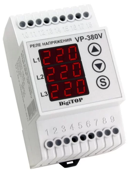 Реле напруги DigiTop VP-380V White
