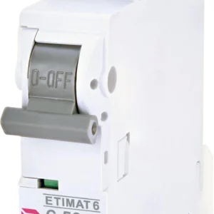 Автоматичний вимикач ETI ETIMAT 6 1p C 50А (6 kA) White (2141521)