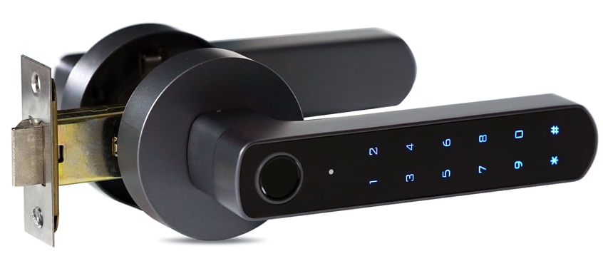 Замок біометричний автономний TriniX TRL-5205BTF Tuya з Bluetooth і зчитувачем відбитків пальців Grey (65-00069)