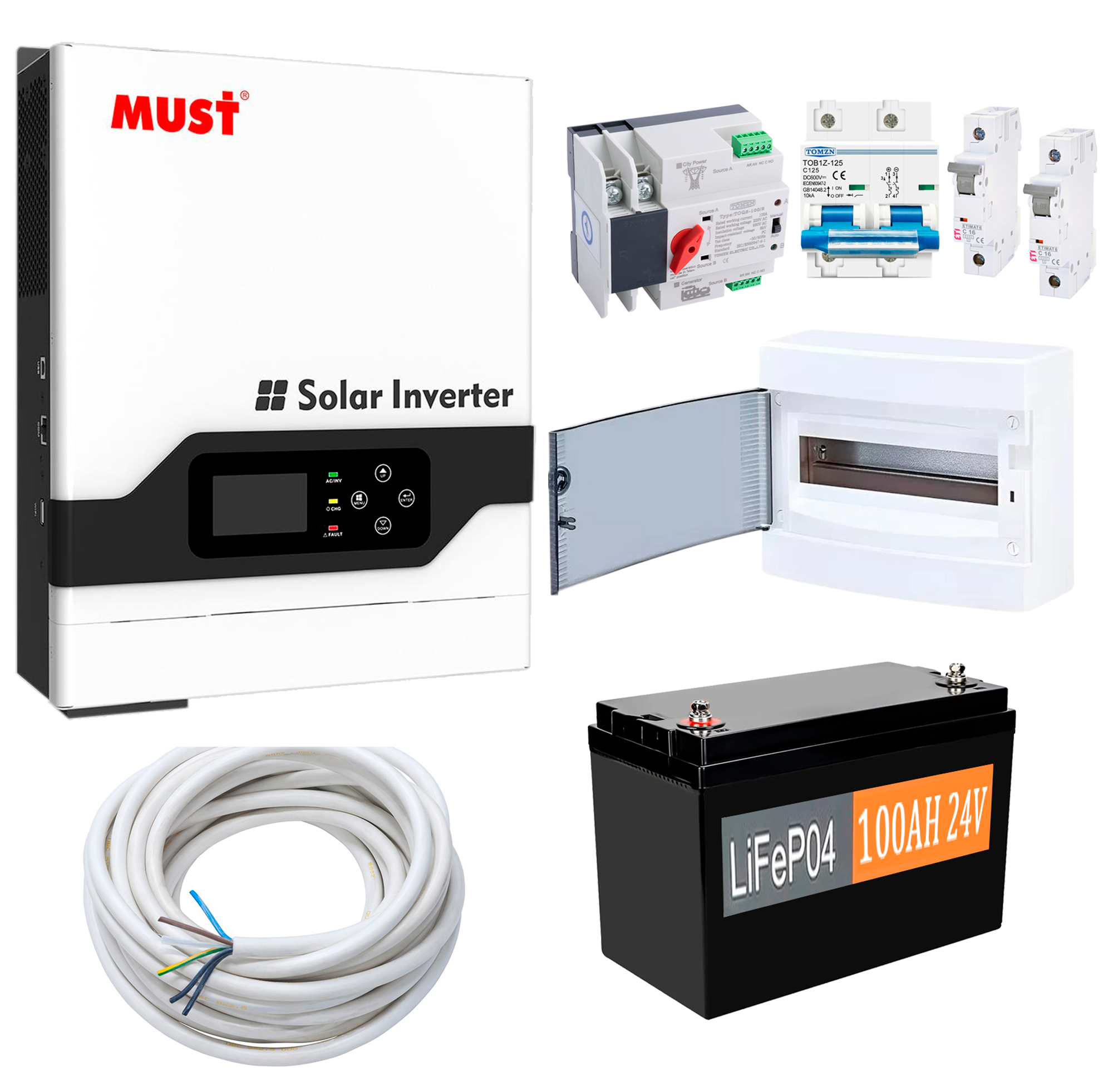 Комплект резервного живлення Must Рower PV18-3224VPM 3200W (АКБ LiFePO4 2400Wh)