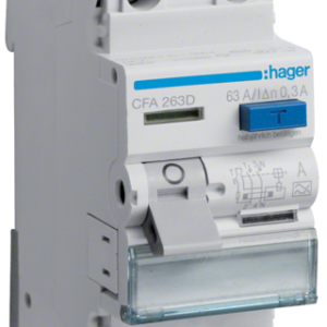 ПЗВ Hager CFA263D 63A 300мА 6кА A 2P White