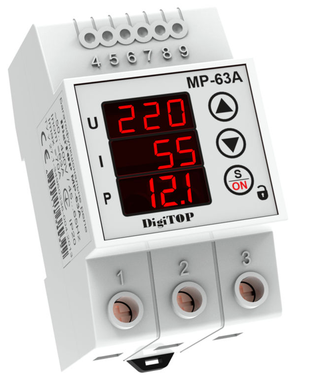 Реле напруги DigiTop МР-63А White