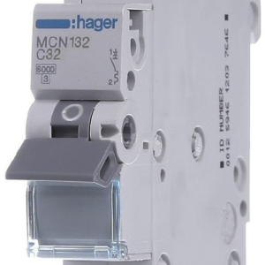 Автоматичний вимикач Hager MCN132 (1п, 6kA, C, 32A, 1м)