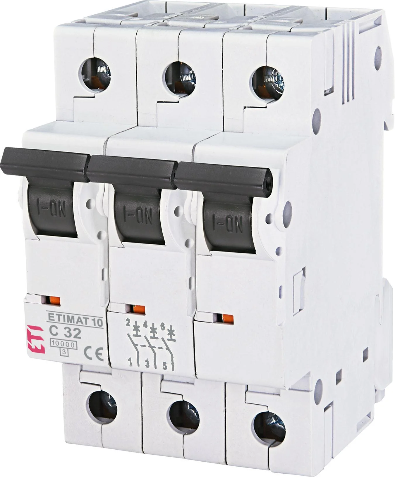 Автоматичний вимикач ETI ETIMAT 10 3p C 32А (10kA) White (2135719)