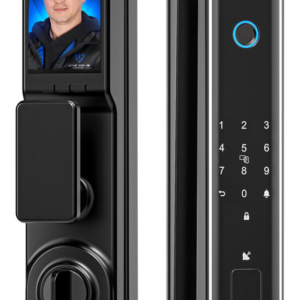 Замок біометричний автономний TriniX TRL-8801BTV з Bluetooth, розпізнаванням облич, зчитувачем відбитків пальців і карт Mifare Black (65-00074)