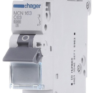 Автоматичний вимикач Hager MCN163 (1п, 6kA, C, 63A, 1м)