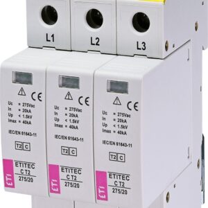 Обмежувач перенапруги ETI ETITEC C T2 275/20 (4+0) 4p (2440395)